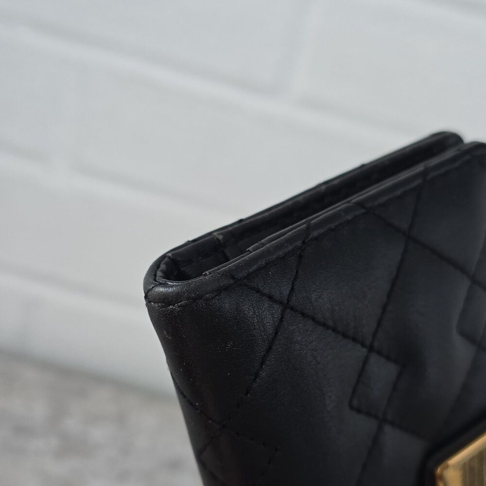 Marc by Marc Jacobs Quilted Black Folding Wallet for Women Logo Zipper - Picture 8 of 14